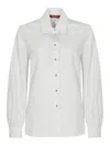 Max Mara Jessica Shirt In Silk And Cotton Blend In White