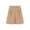 Max Mara Womens Camel Jessica Relaxed-fit Wool Shorts In Brown