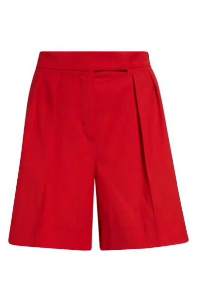 Max Mara Jessica Virgin Wool Shorts In Red