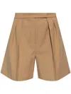 Max Mara Camel Brown Zic Shorts In Brown