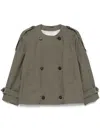 Max Mara Green Jim Trench Coat In Drip-free Twill In Green