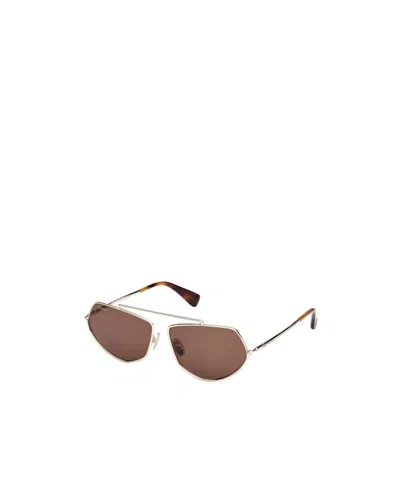 Max Mara Joey Pilot Frame Sunglasses In Brown