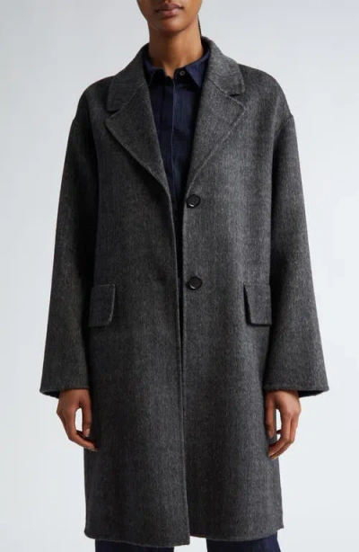 Max Mara John Virgin Wool Blend Coat In Grey