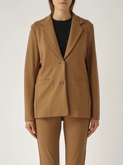 Max Mara Joice Punto Milano Blazer In Beige