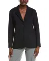 Max Mara Leisure Madera Cotton-blend Jersey Blazer In Black