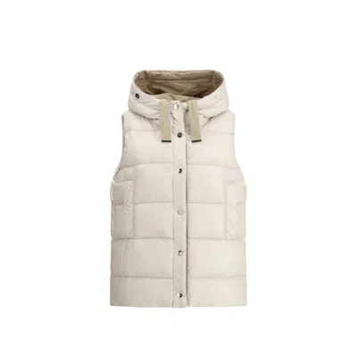 Max Mara Jsoft Down Vest Jacket In Neutral