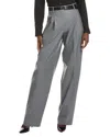 Max Mara Juanita Long Wool-blend Trouser In Gray