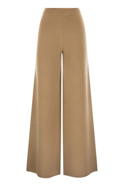 Max Mara Judy - Wool And Cashmere Trousers In Brown