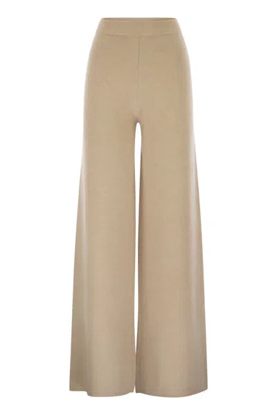 Max Mara Judy - Wool And Cashmere Trousers In Neutral