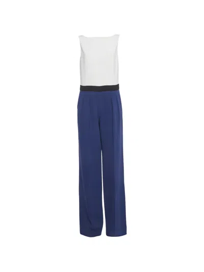 Pre-owned Max Mara Judy Colour-block Jumpsuit In Blue
