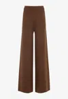 Max Mara Judy Knit Pants In Wool And Cashmere In Brown