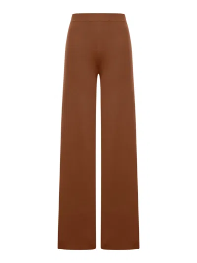 Max Mara Judy Wool And Cashmere Trousers In Brown