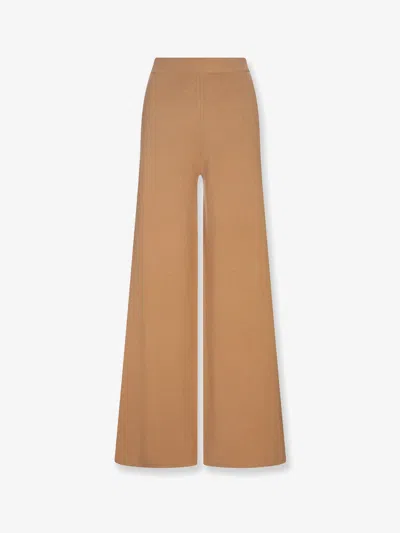Max Mara Judy Wool And Cashmere Trousers In Brown