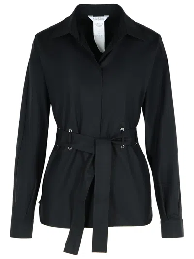Max Mara 'juglas' Black Cotton Shirt Women