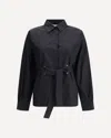 Max Mara Juglas Cotton Poplin Shirt With Belt