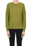 Max Mara Jumbo Pullover In Olive Green