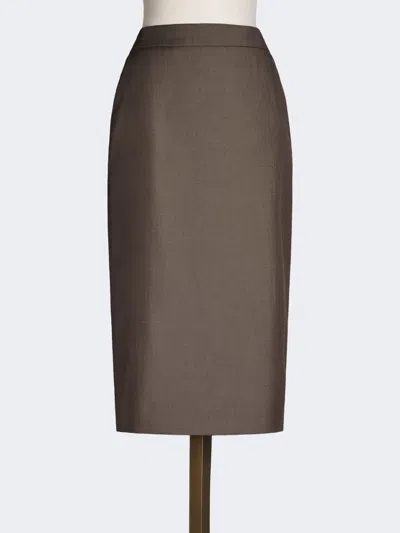 Max Mara Jupe Crayon En Gabardine De Laine