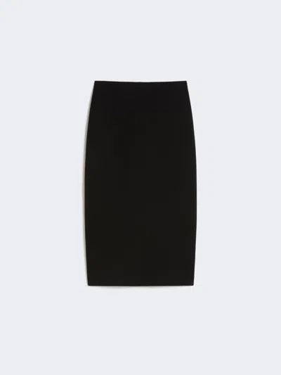 Max Mara Jupe Droite En Jersey Scuba In Black