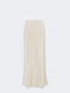 Max Mara Elasticated Silk Maxi Skirt In Brown