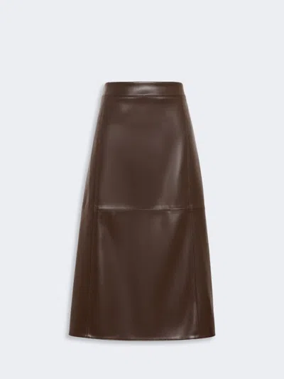 Max Mara Jupe Mi-longue En Jersey Enduit In Brown