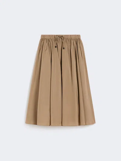 Max Mara Jupe Mi-longue En Taffetas In Brown