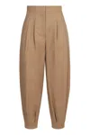 Max Mara Kabuki Cotton Trousers In Brown