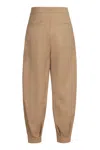 Max Mara Kabuki Cotton Trousers In Neutral