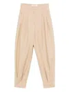 Max Mara 'kabuki' Trousers In Cotton Canvas With Pleats  In Neutral