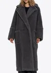 Max Mara Kadiak Oversized Alpaca And Wool Teddy Coat In Gray