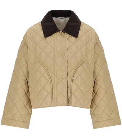 Max Mara Kaki Beige Jacket In Brown