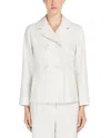 Max Mara Wool Short Coat In Ecru