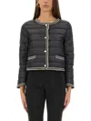 Max Mara Water-repellent Canvas Crew-neck Jacket In Black