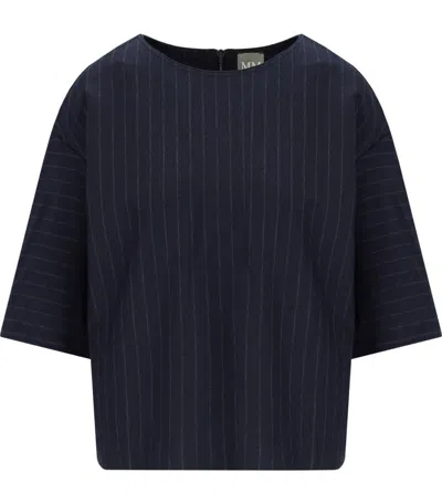 MAX MARA MAX MARA KAYA NAVY BLUE BLOUSE