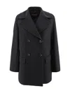 Max Mara Kent Double-breasted Coat In Black