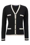 Max Mara V-neck Button-down Sweater With Contrasting Trim