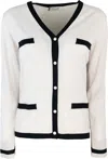 Max Mara Kenya Ecru Wool Cardigan In White