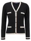 Max Mara V-neck Button-down Sweater With Contrasting Trim