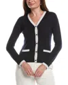 Max Mara Kenya Wool Cardigan In Black