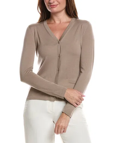 Max Mara Kenya Wool Cardigan In Tan