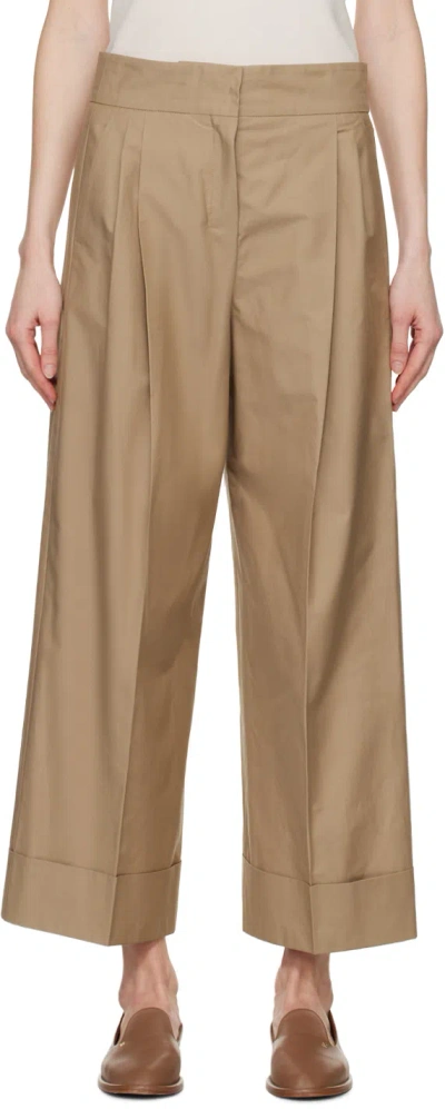 Max Mara Khaki Abba Trousers In 1 Camel
