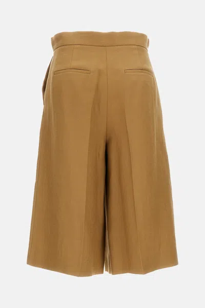 Max Mara Khaki Bermuda In Brown