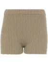 Max Mara Ribbed Fisherman's Knit Cotton Shorts