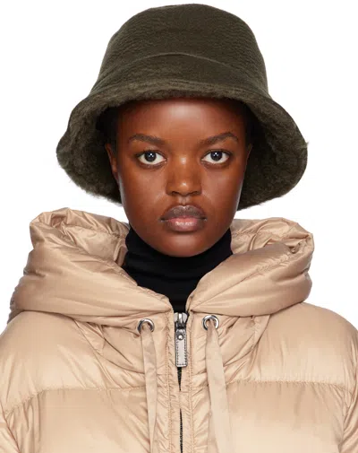Max Mara Khaki Fiducia Reversible Hat In 043 Kaki