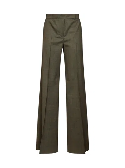 Max Mara Khaki Green Glen Plaid Wool Mxmnetto Trousers
