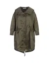 Max Mara Tambuto Oversized Organdy Parka In Oliva