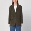 Max Mara Kuban Corduroy Single-breasted Jacket In Beige