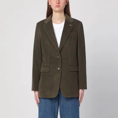 MAX MARA MAX MARA KHAKI RIBBED JACKET
