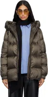 Max Mara Khaki Seia Down Jacket In Gray