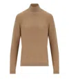 Max Mara Kiku Camel Turtleneck Sweater In Neutral