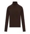 Max Mara Kiku Chocolate Turtleneck Sweater In Brown